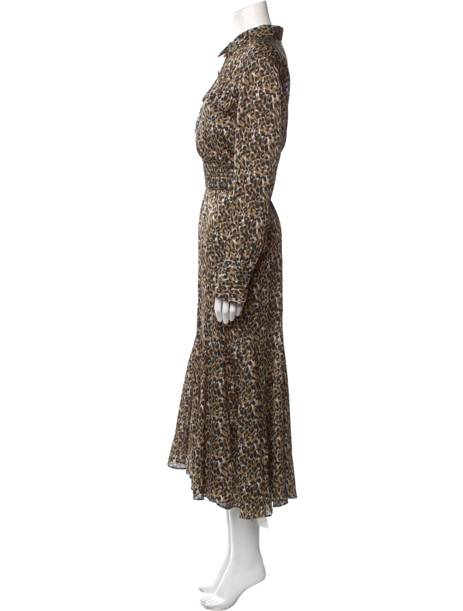 Equipment Animal Print Long Dress
