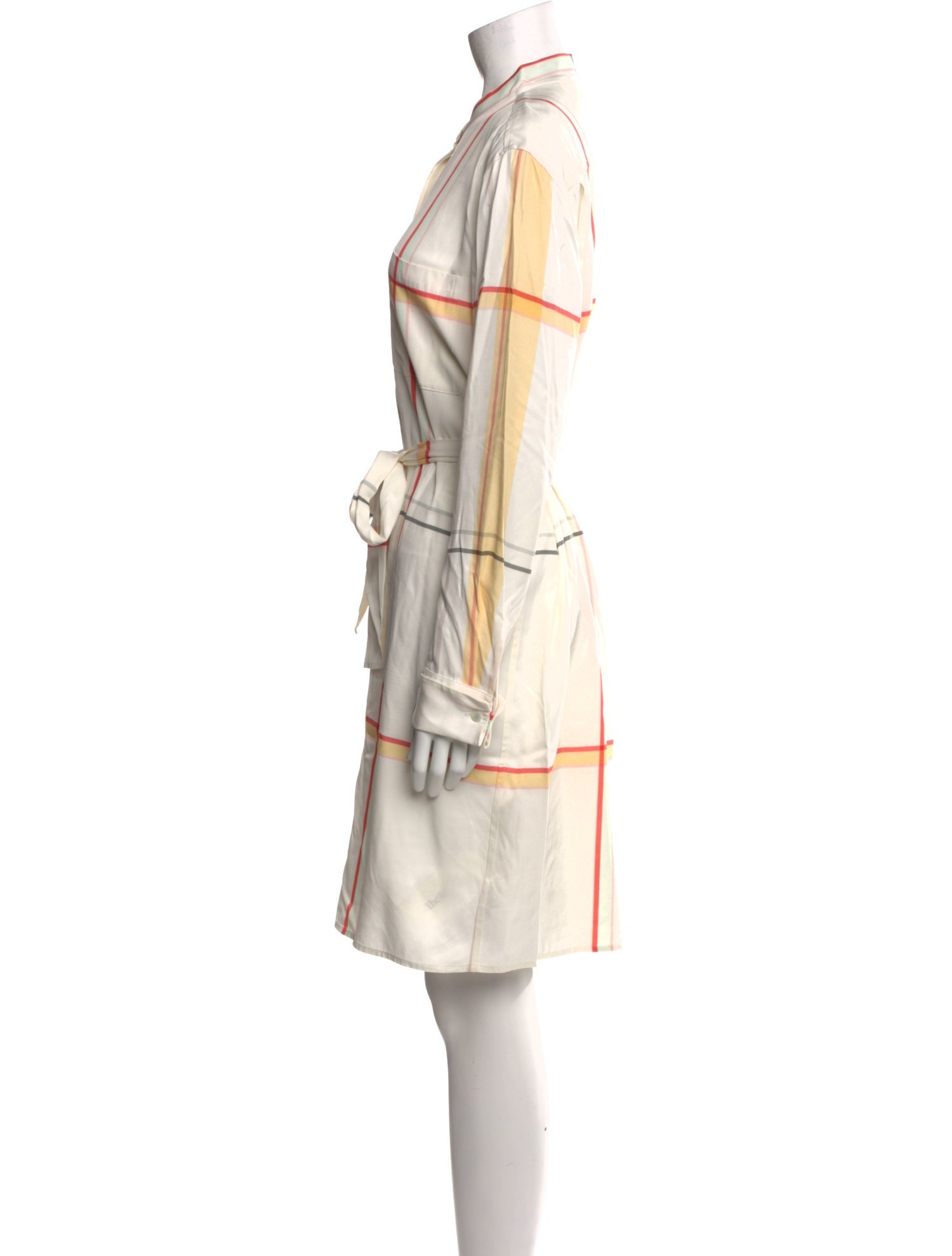 Equipment Plaid Print Knee-Length Dress