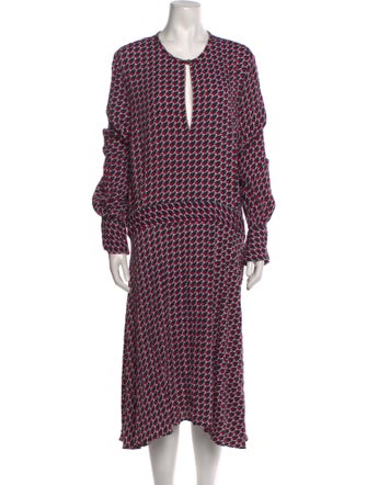 Equipment Printed Knee-Length Dress