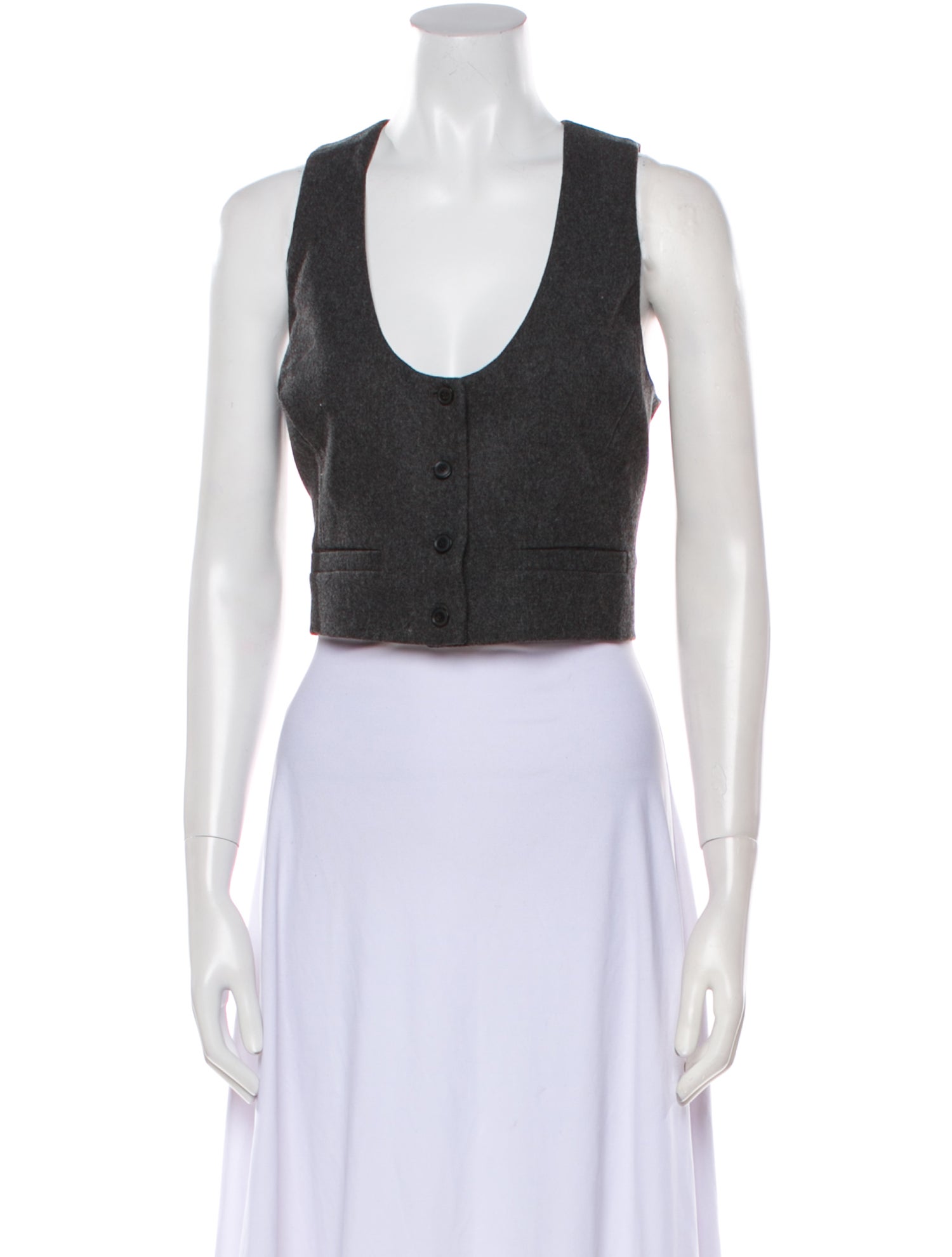 Equipment Wool Scoop Neck Crop Top w/ Tags