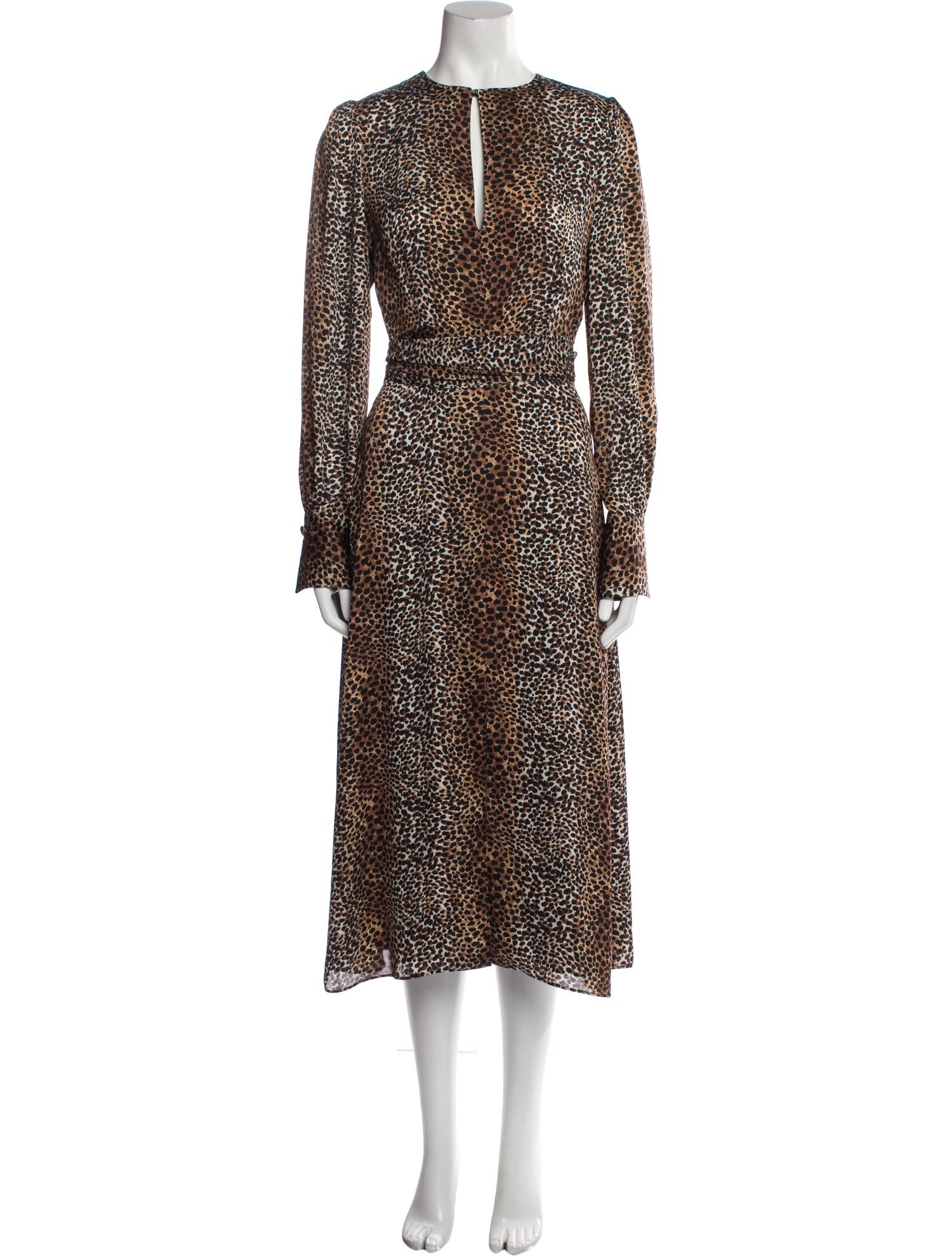 Equipment Animal Print Midi Length Dress