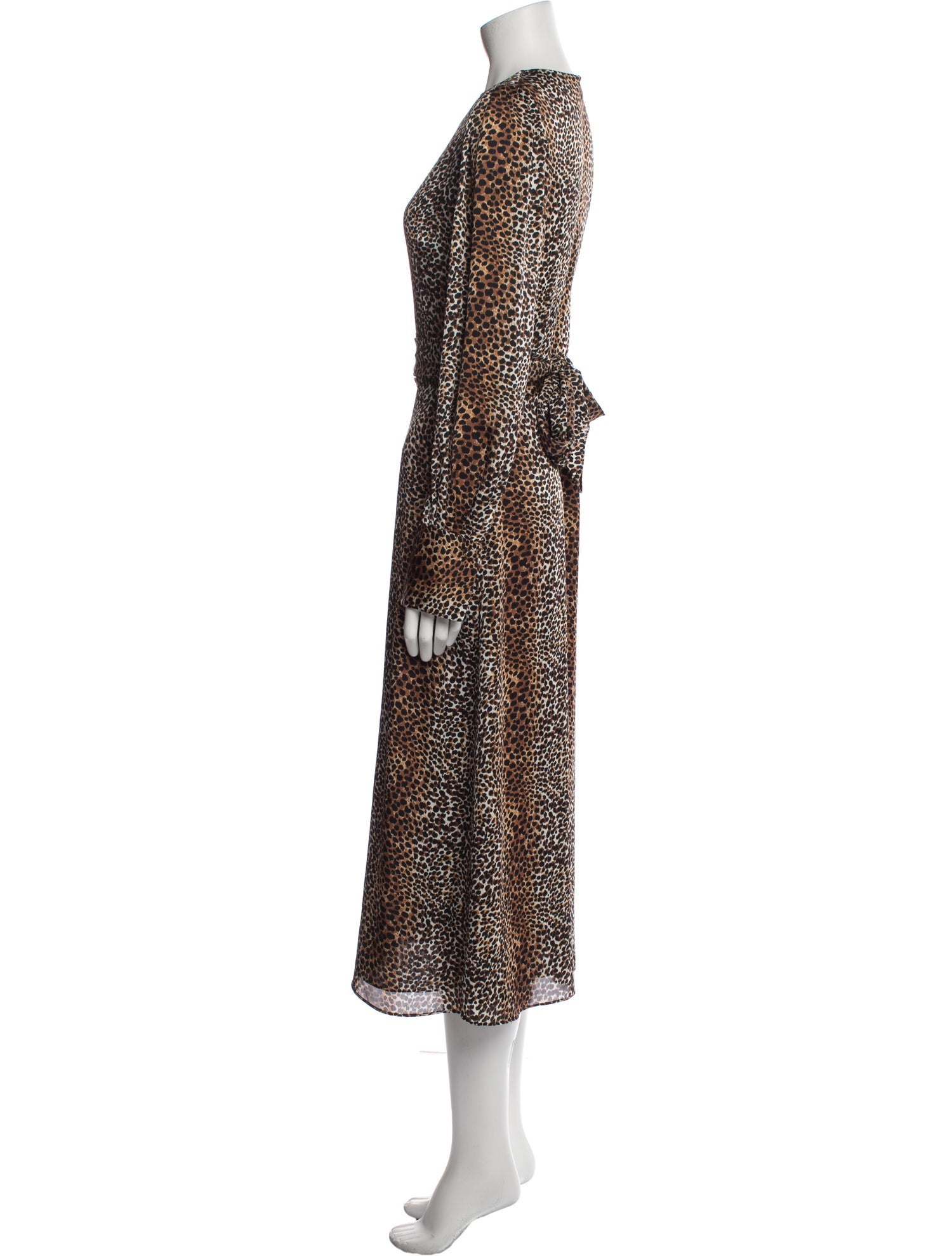 Equipment Animal Print Midi Length Dress