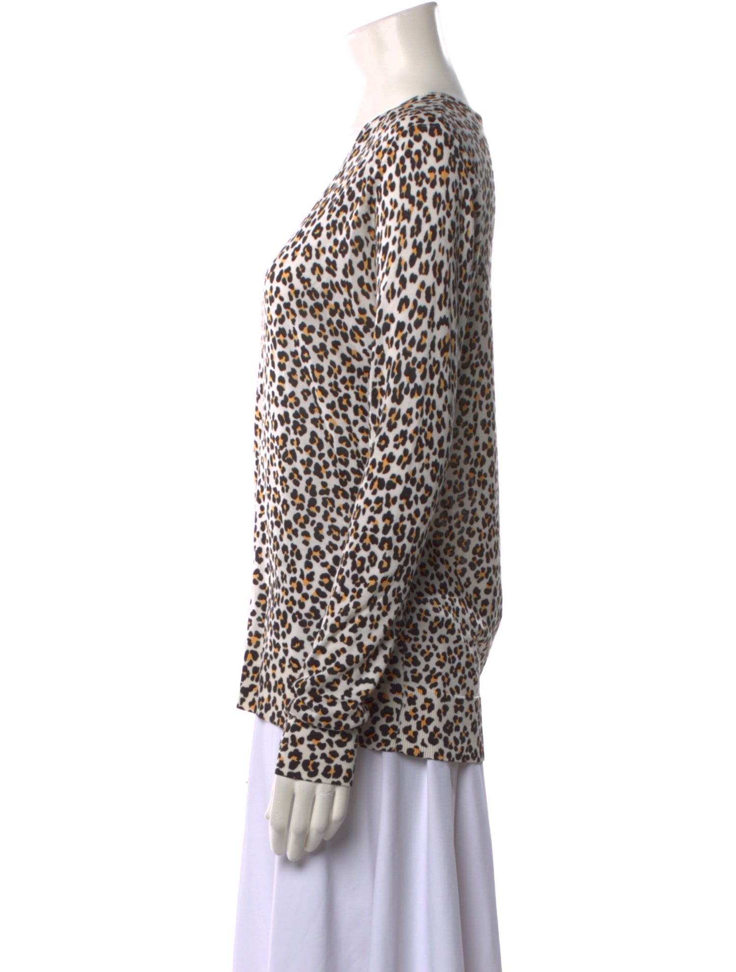 Equipment Silk Animal Print Sweater