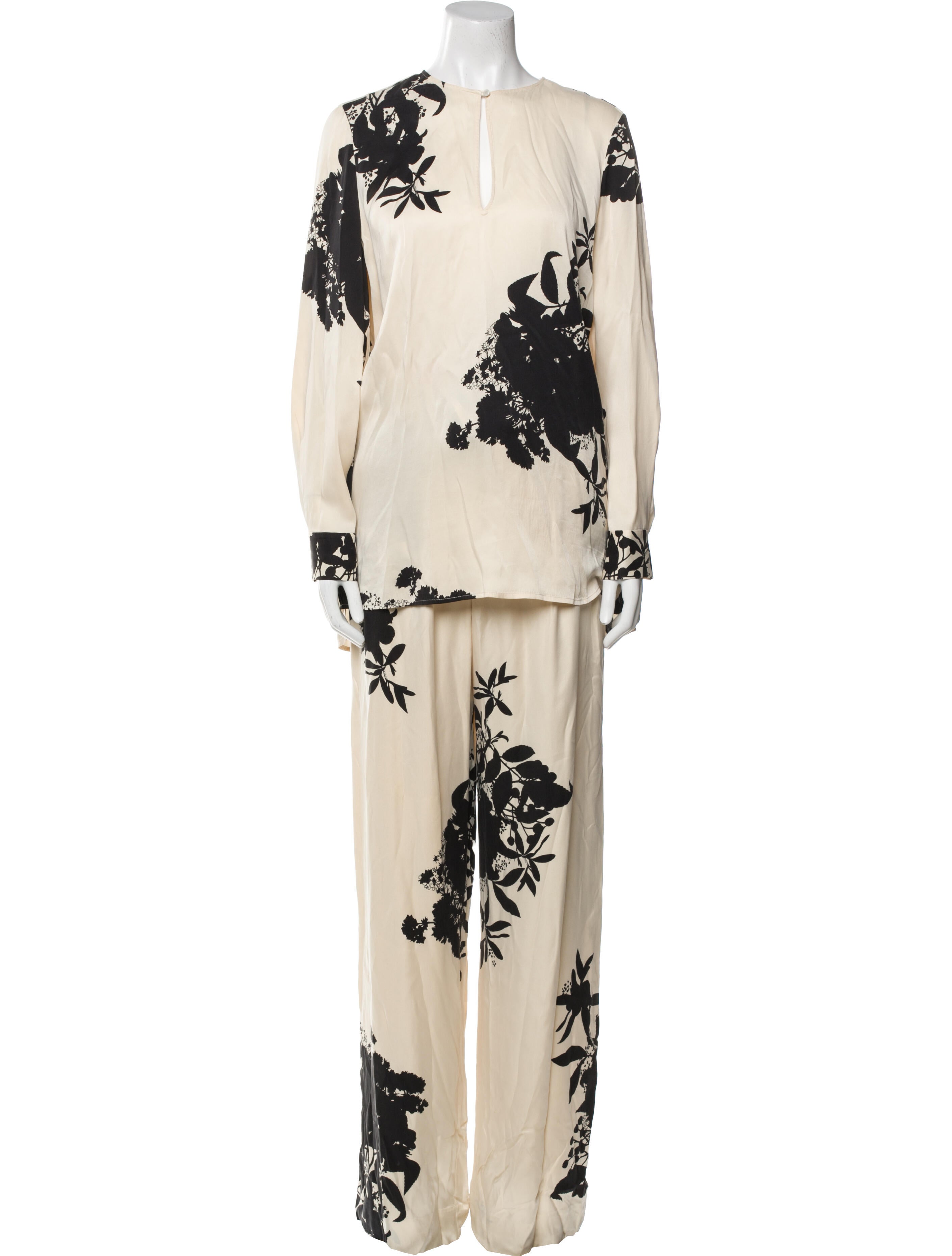 Equipment Silk Printed Pant Set
