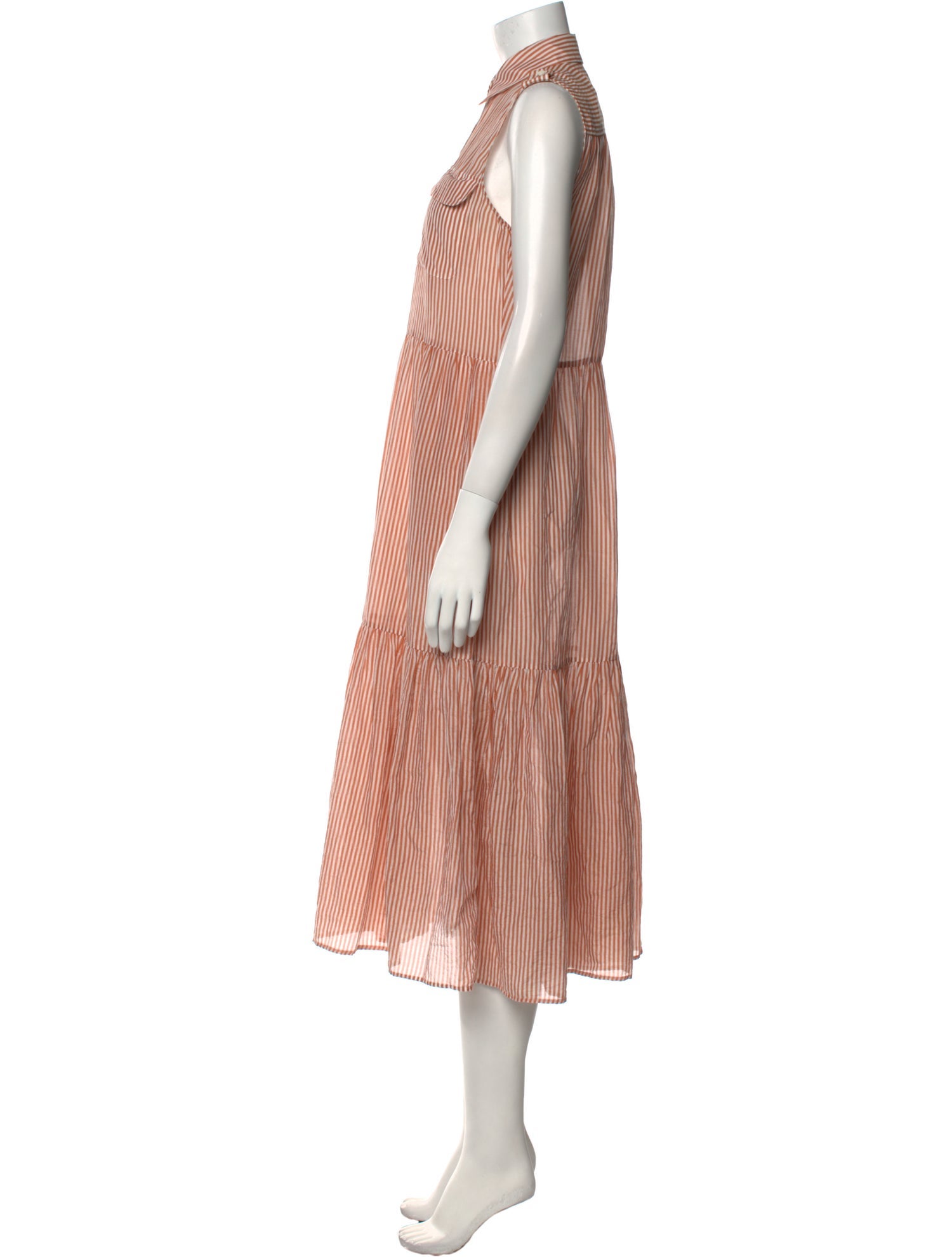 Equipment Striped Midi Length Dress