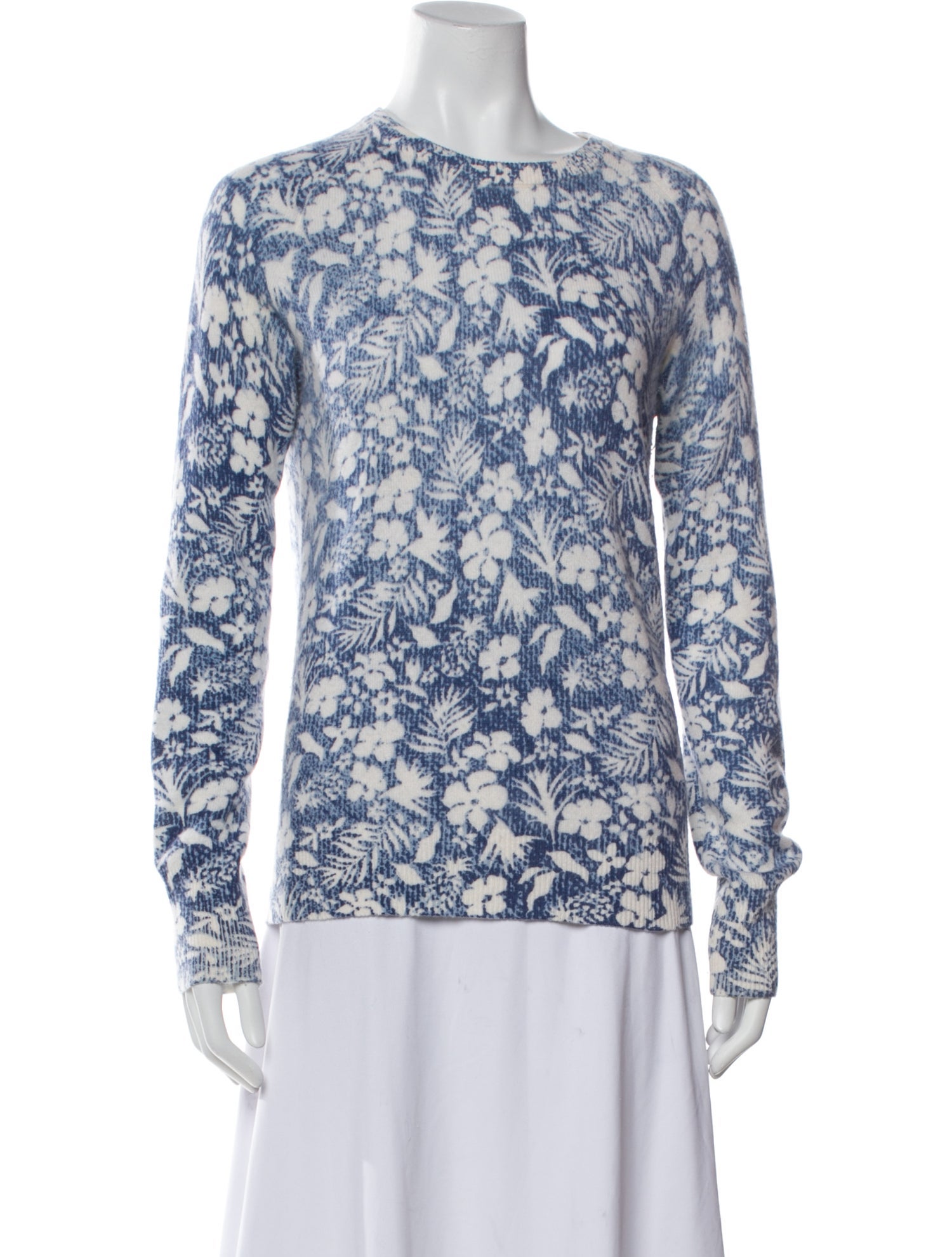 Equipment Cashmere Floral Print Sweater