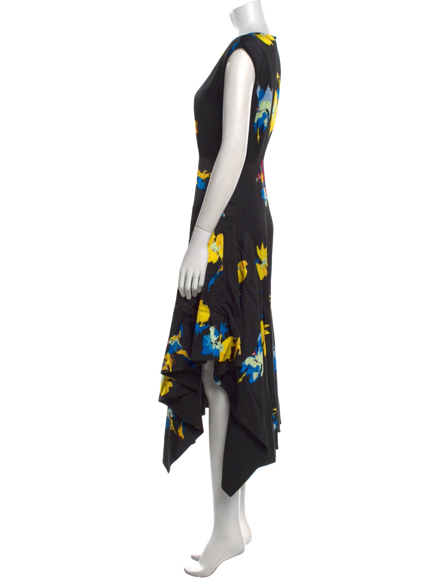 Equipment Floral Print Midi Length Dress