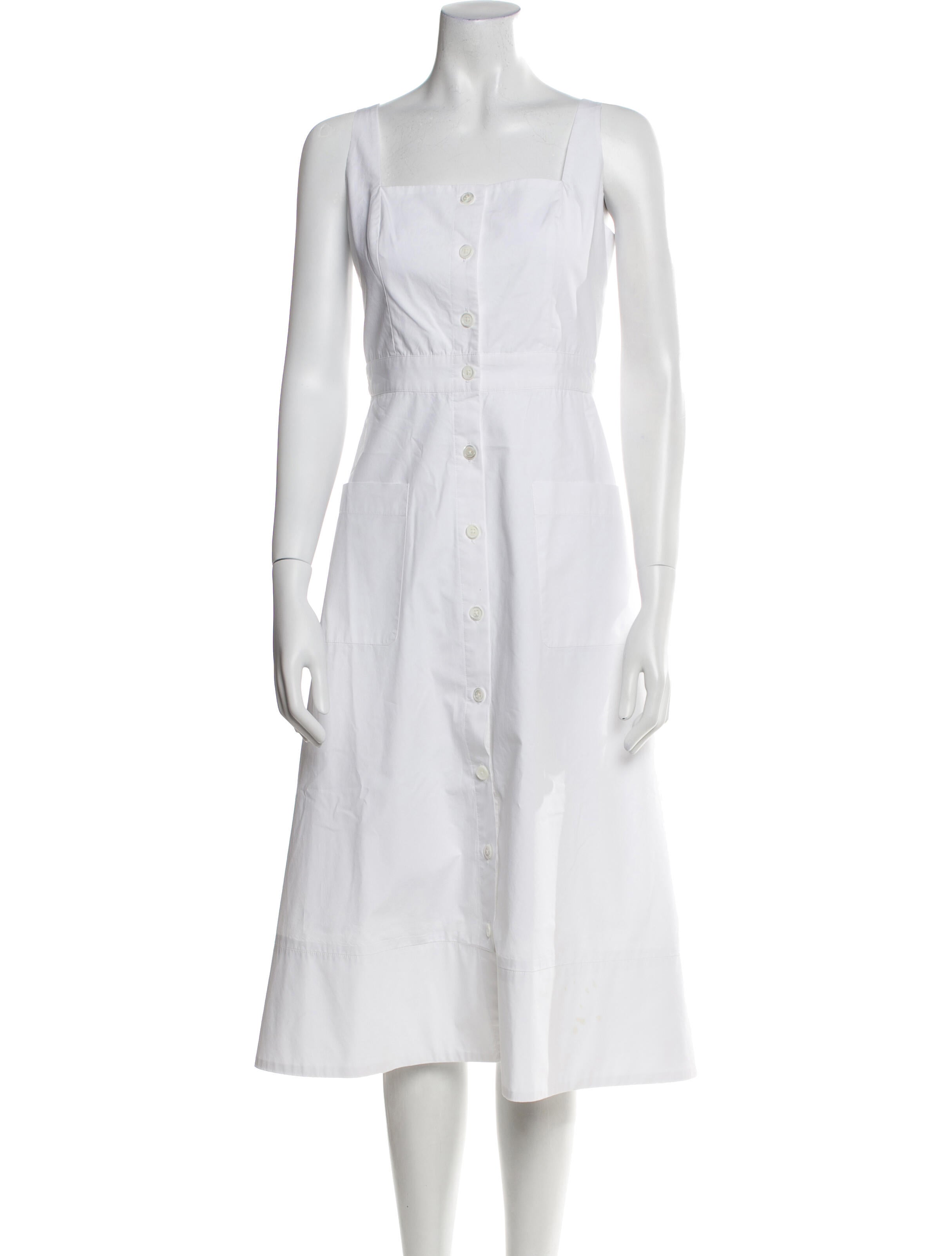 Equipment Square Neckline Midi Length Dress