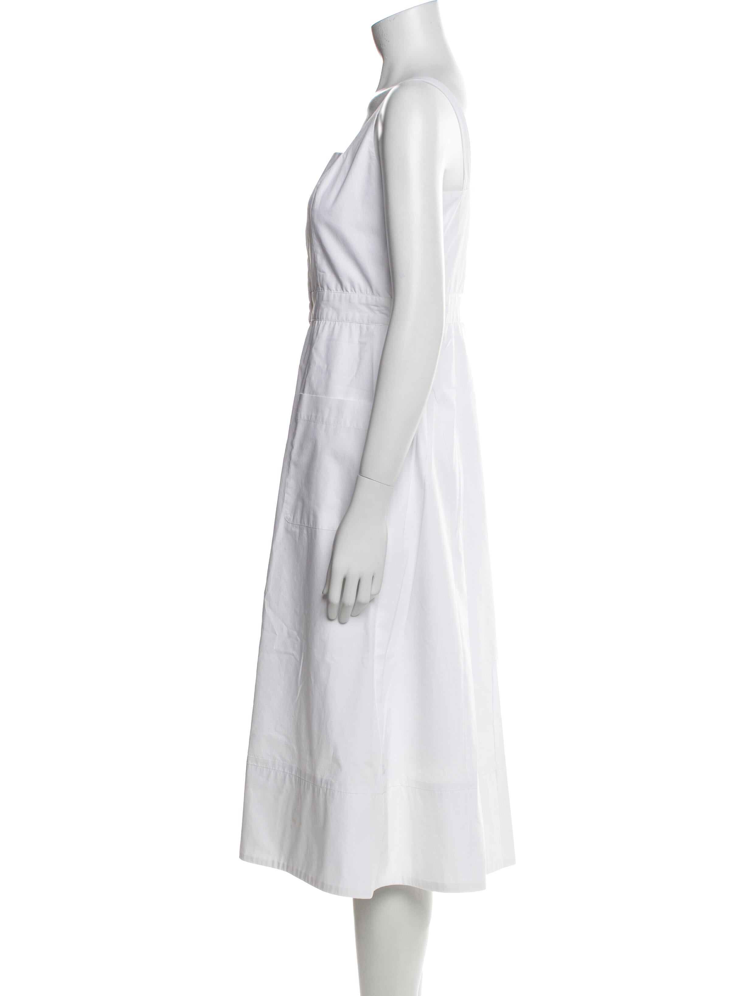 Equipment Square Neckline Midi Length Dress