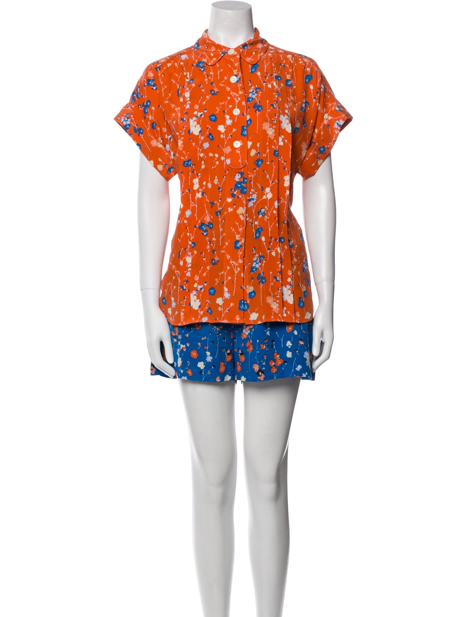 Equipment Silk Floral Print Short Set