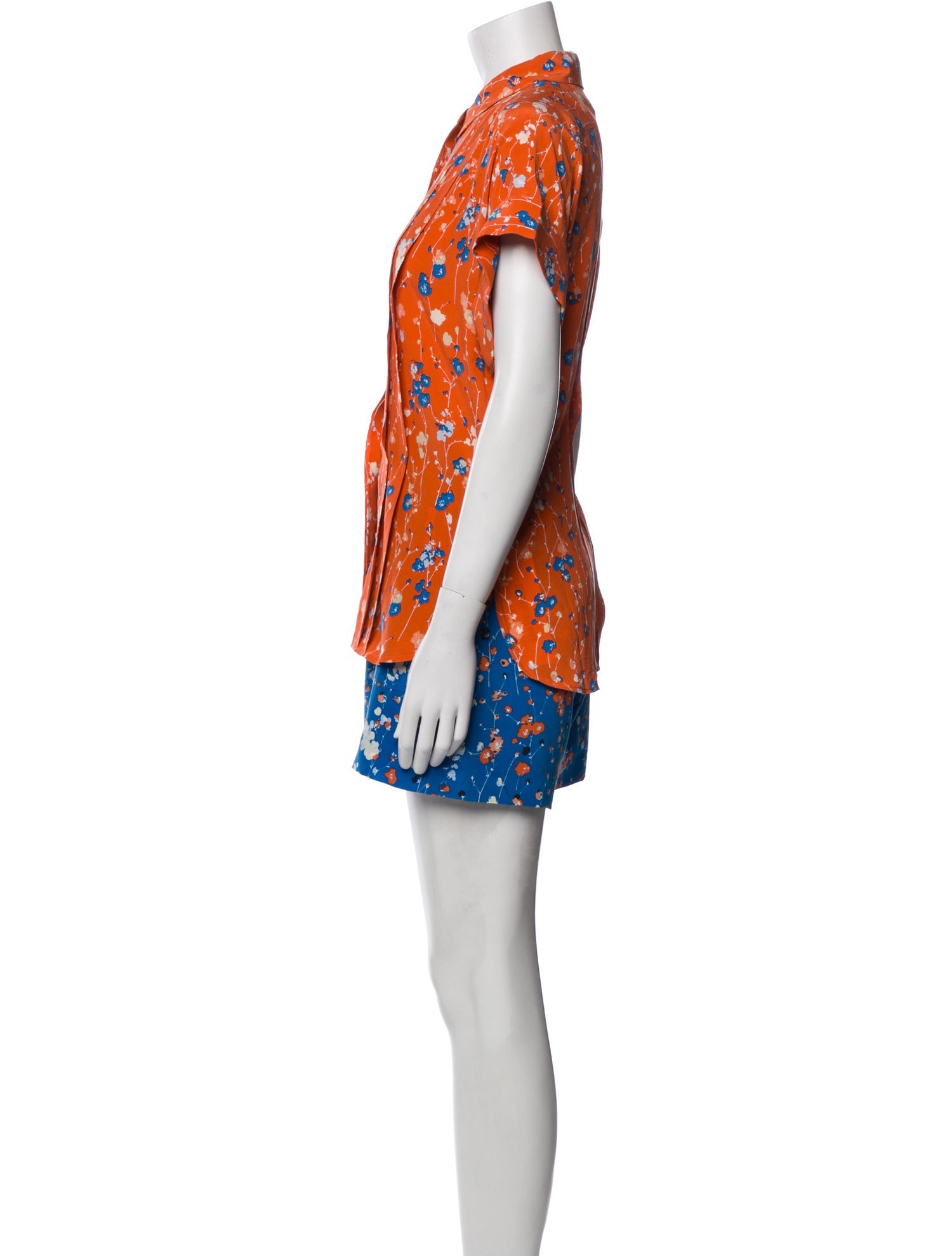 Equipment Silk Floral Print Short Set