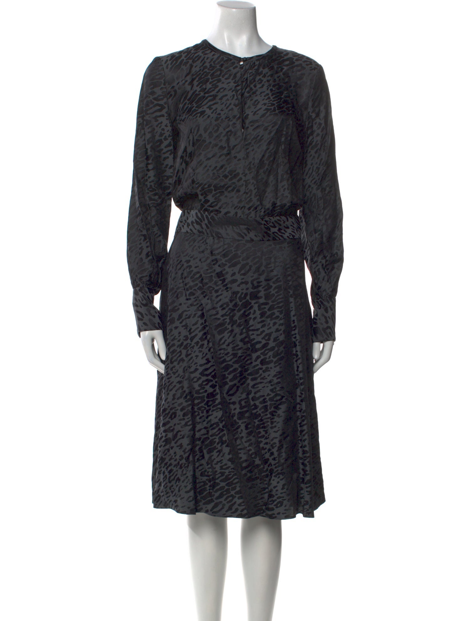 Equipment Animal Print Midi Length Dress