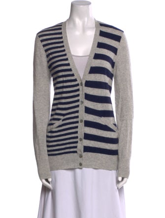 Equipment Striped V-Neck Sweater