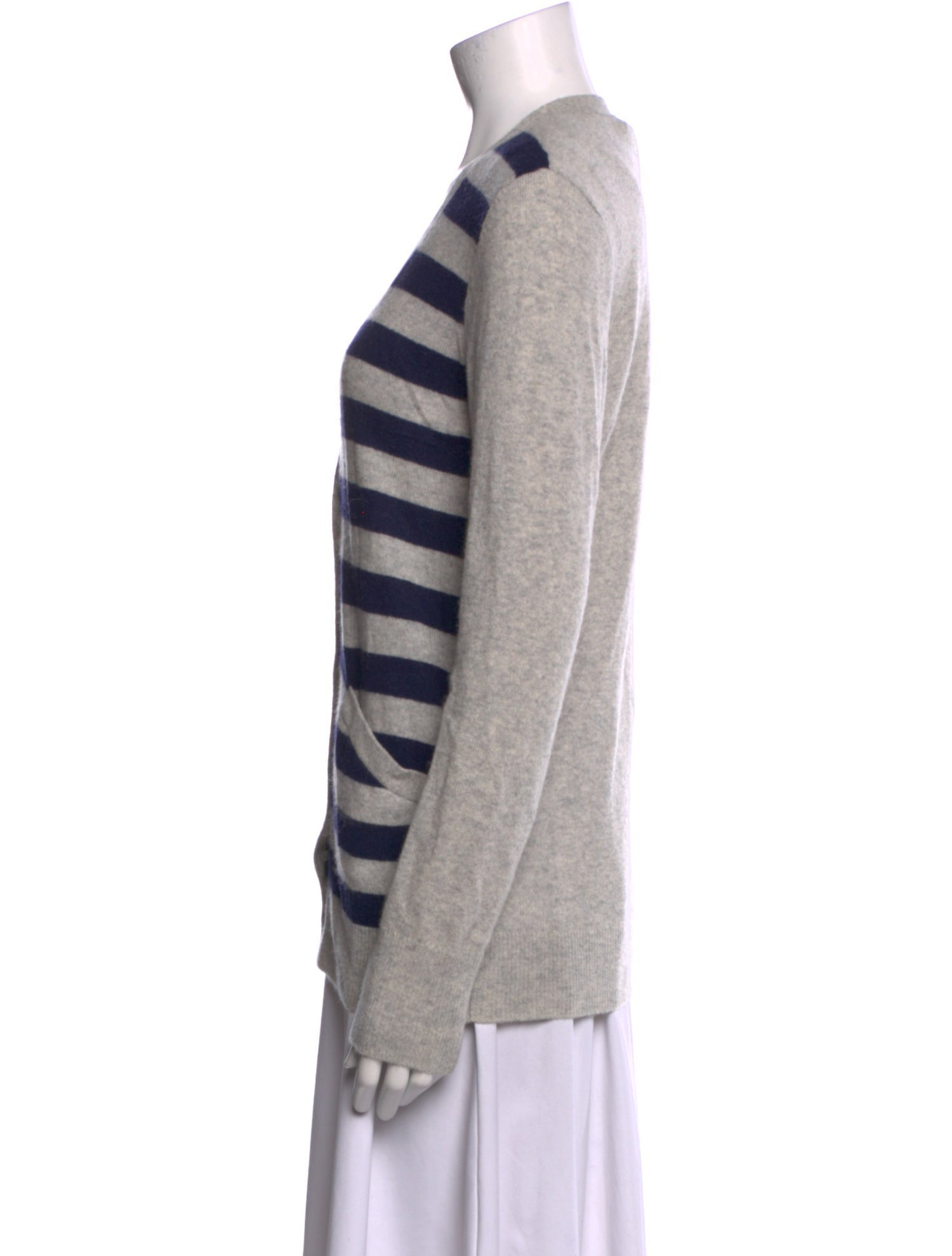 Equipment Striped V-Neck Sweater