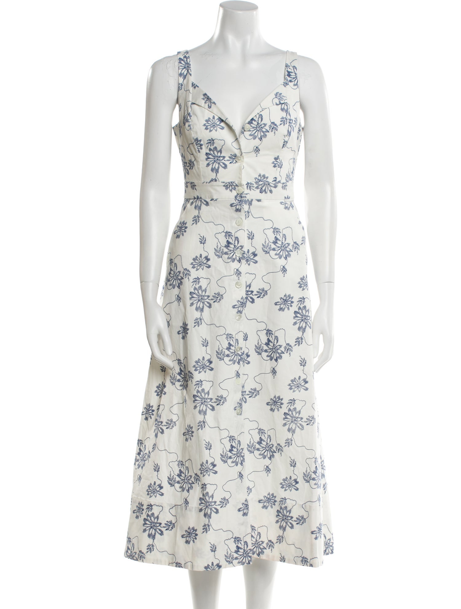 Equipment Floral Print Midi Length Dress