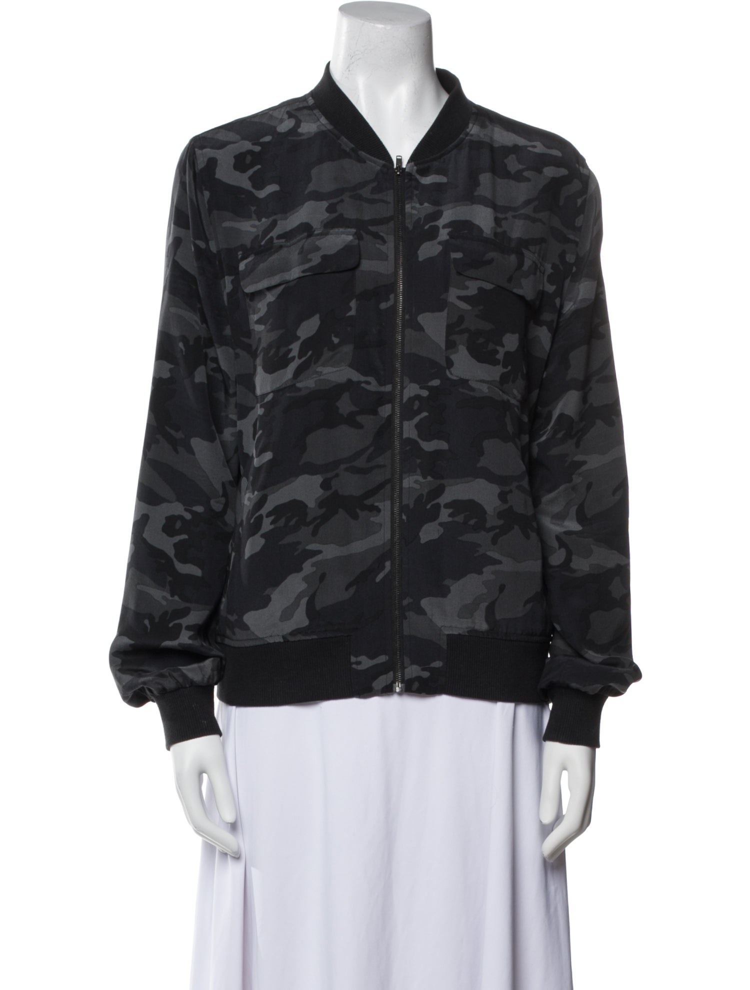 Equipment Silk Printed Bomber Jacket