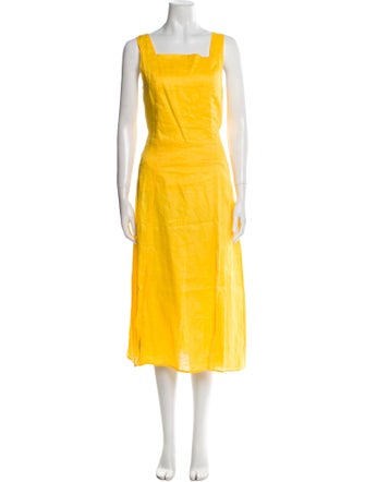 Equipment Linen Midi Length Dress