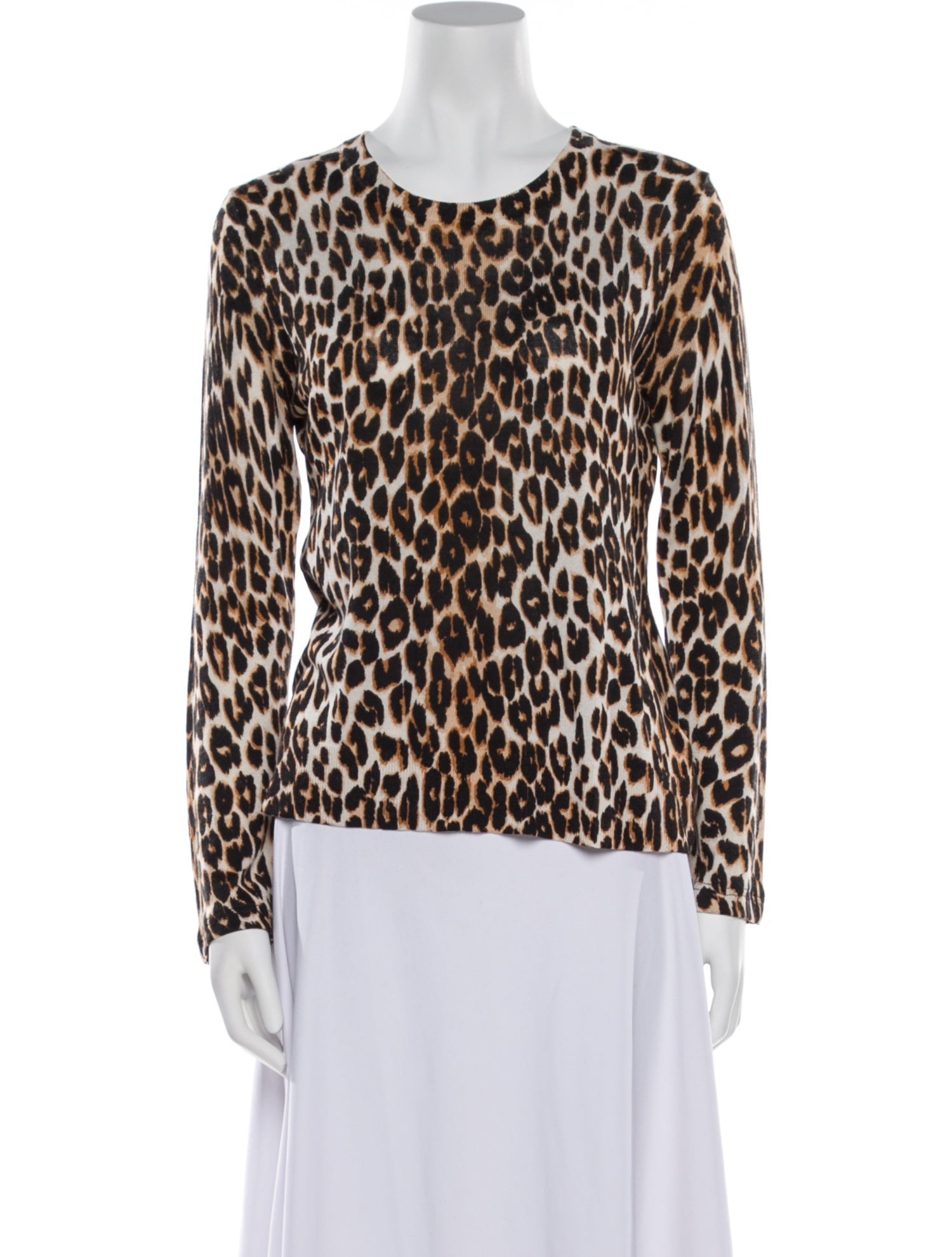 Equipment Silk Animal Print Sweater