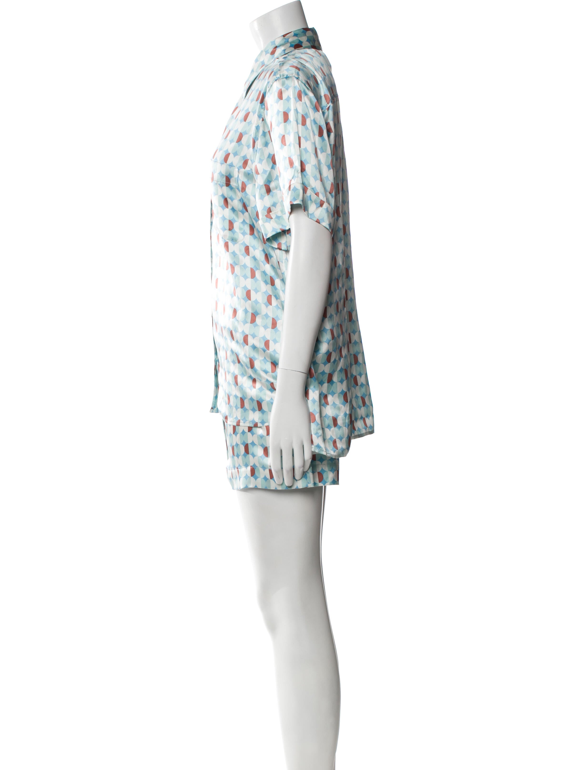 Equipment Silk Polka Dot Print Short Set w/ Tags