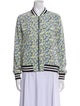 Equipment Silk Floral Print Bomber Jacket