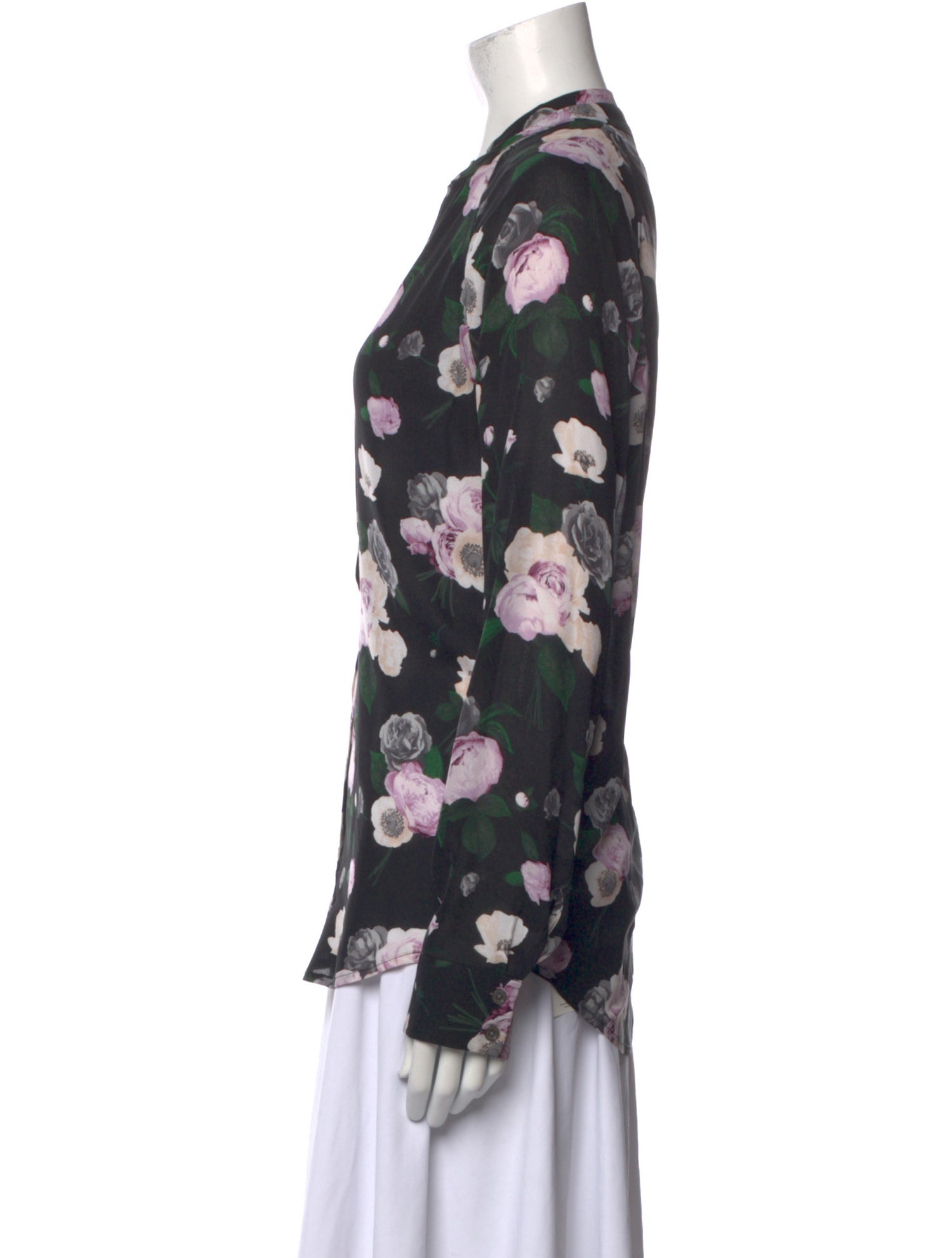 Equipment Silk Floral Print Sweater