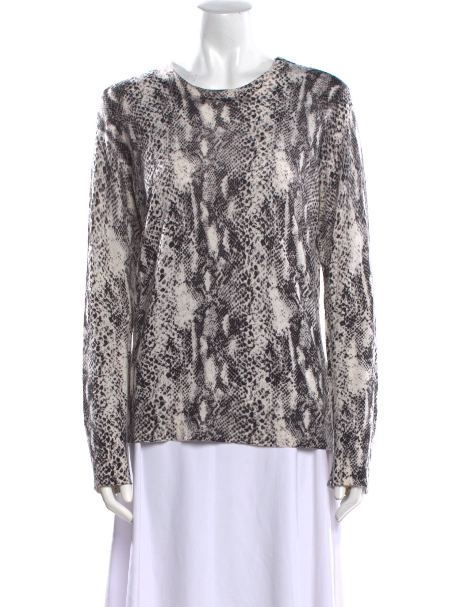 Equipment Silk Animal Print Sweater