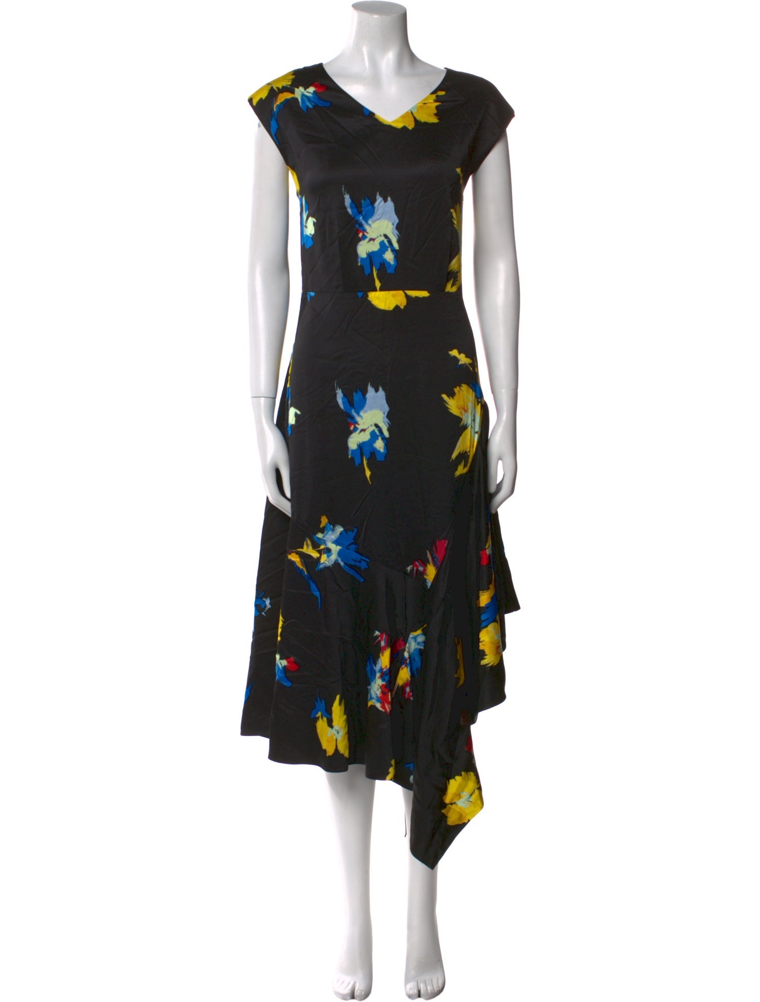 Equipment Floral Print Midi Length Dress w/ Tags