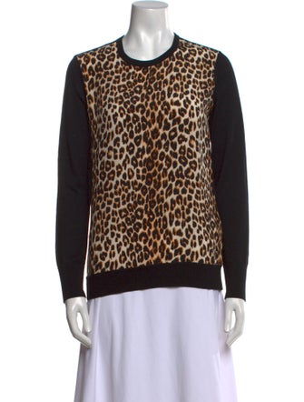Equipment Wool Animal Print Sweater