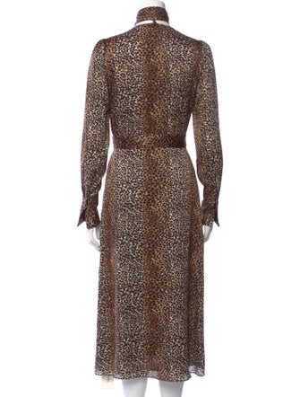 Equipment Animal Print Midi Length Dress