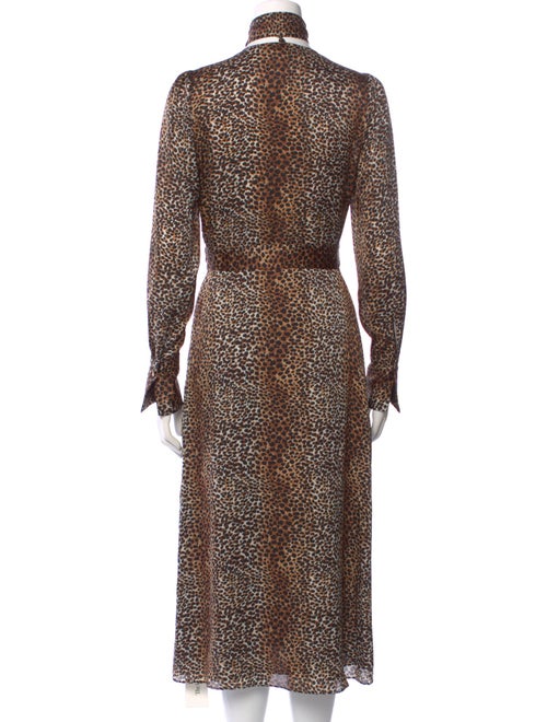 Equipment Animal Print Midi Length Dress
