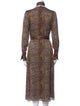 Equipment Animal Print Midi Length Dress