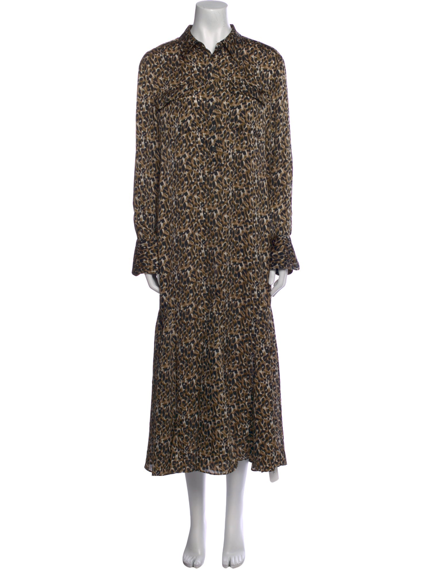 Equipment Animal Print Long Dress
