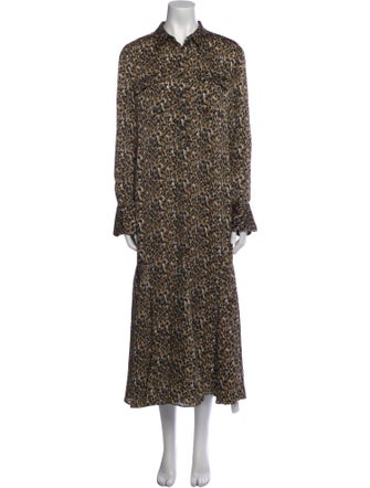 Equipment Animal Print Long Dress
