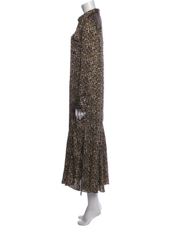 Equipment Animal Print Long Dress
