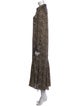 Equipment Animal Print Long Dress