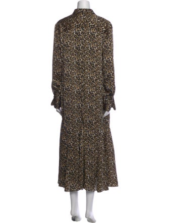 Equipment Animal Print Long Dress