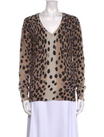 Equipment Cashmere Animal Print Sweater