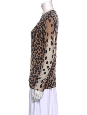 Equipment Cashmere Animal Print Sweater