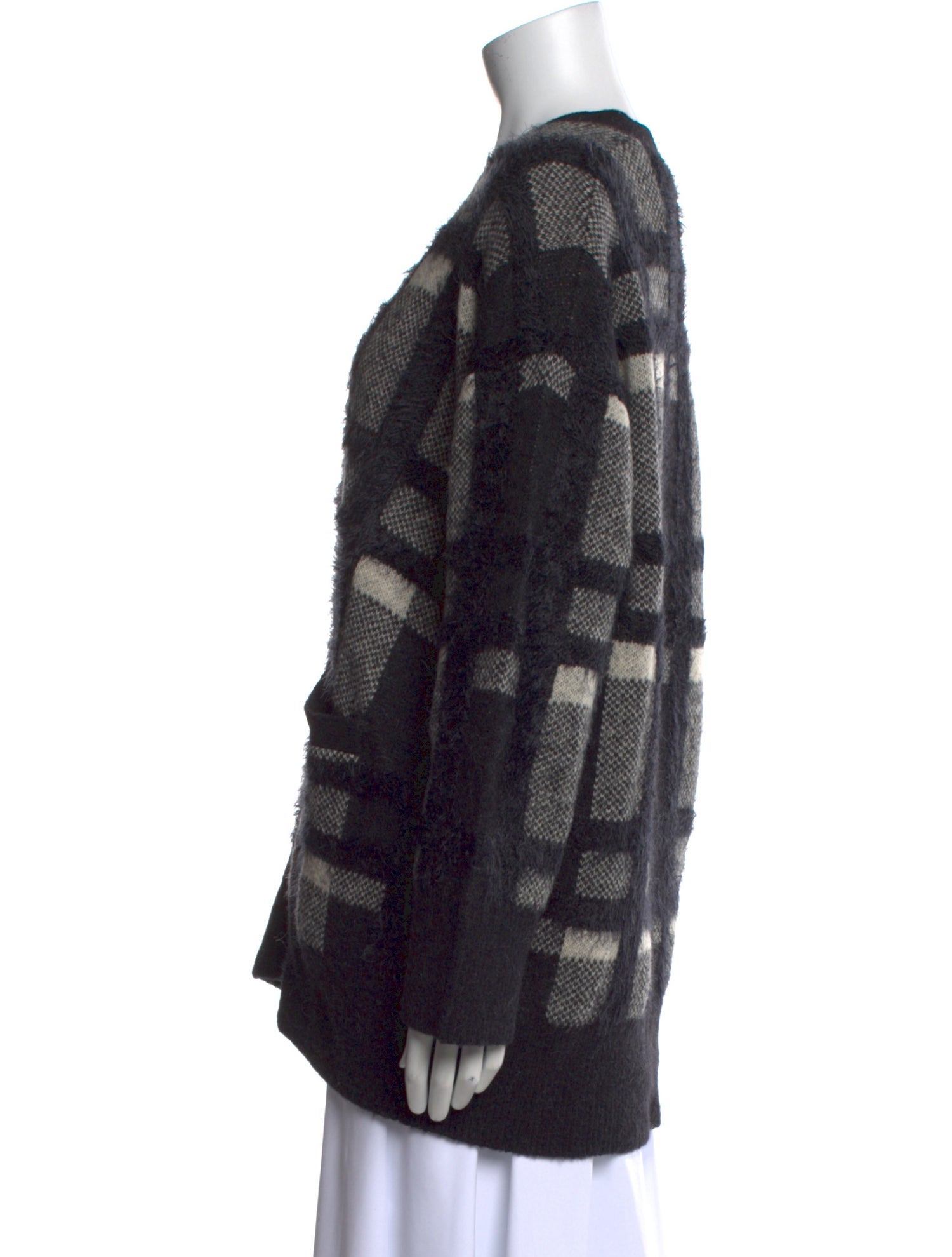 Equipment Nylon Plaid Print Sweater