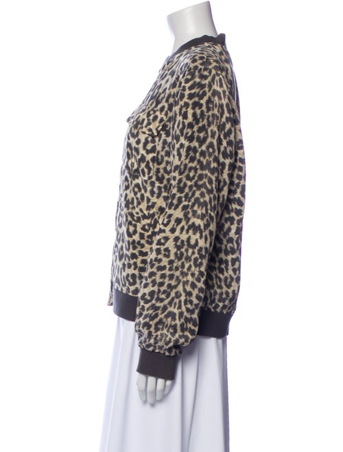 Equipment Silk Animal Print Evening Jacket