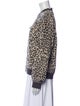 Equipment Silk Animal Print Evening Jacket