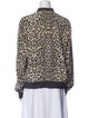 Equipment Silk Animal Print Evening Jacket