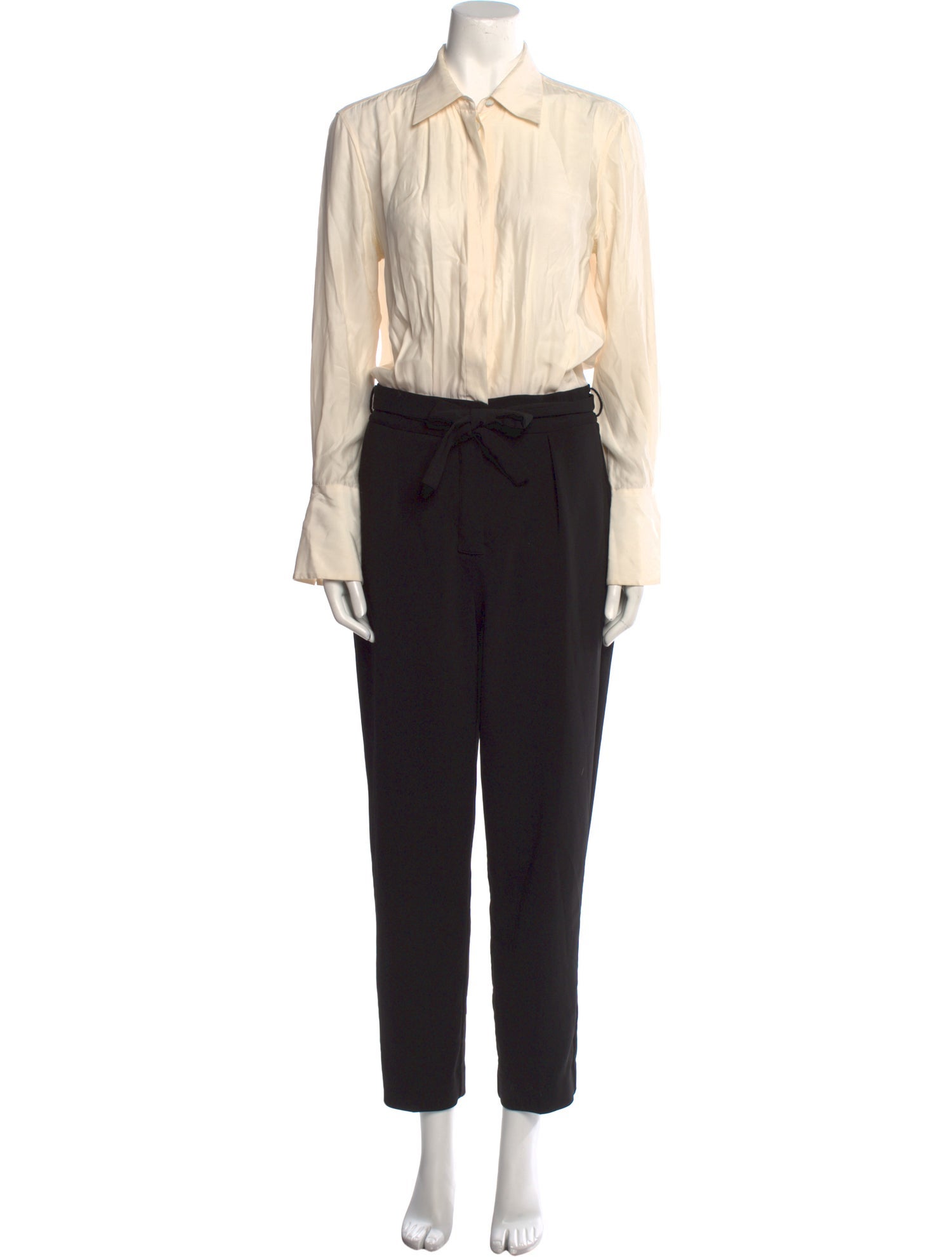 Equipment Silk Colorblock Pattern Jumpsuit