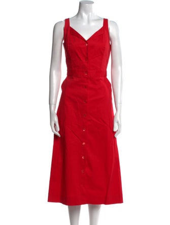 Equipment V-Neck Long Dress