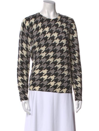Equipment Cashmere Houndstooth Print Sweater