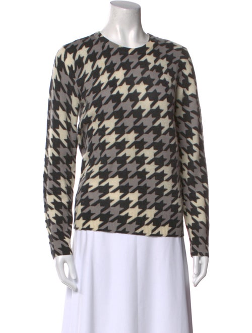 Equipment Cashmere Houndstooth Print Sweater