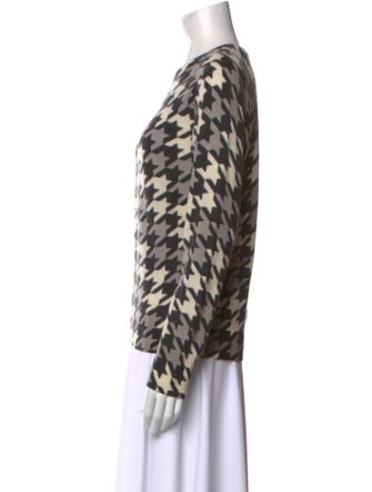 Equipment Cashmere Houndstooth Print Sweater
