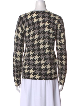 Equipment Cashmere Houndstooth Print Sweater