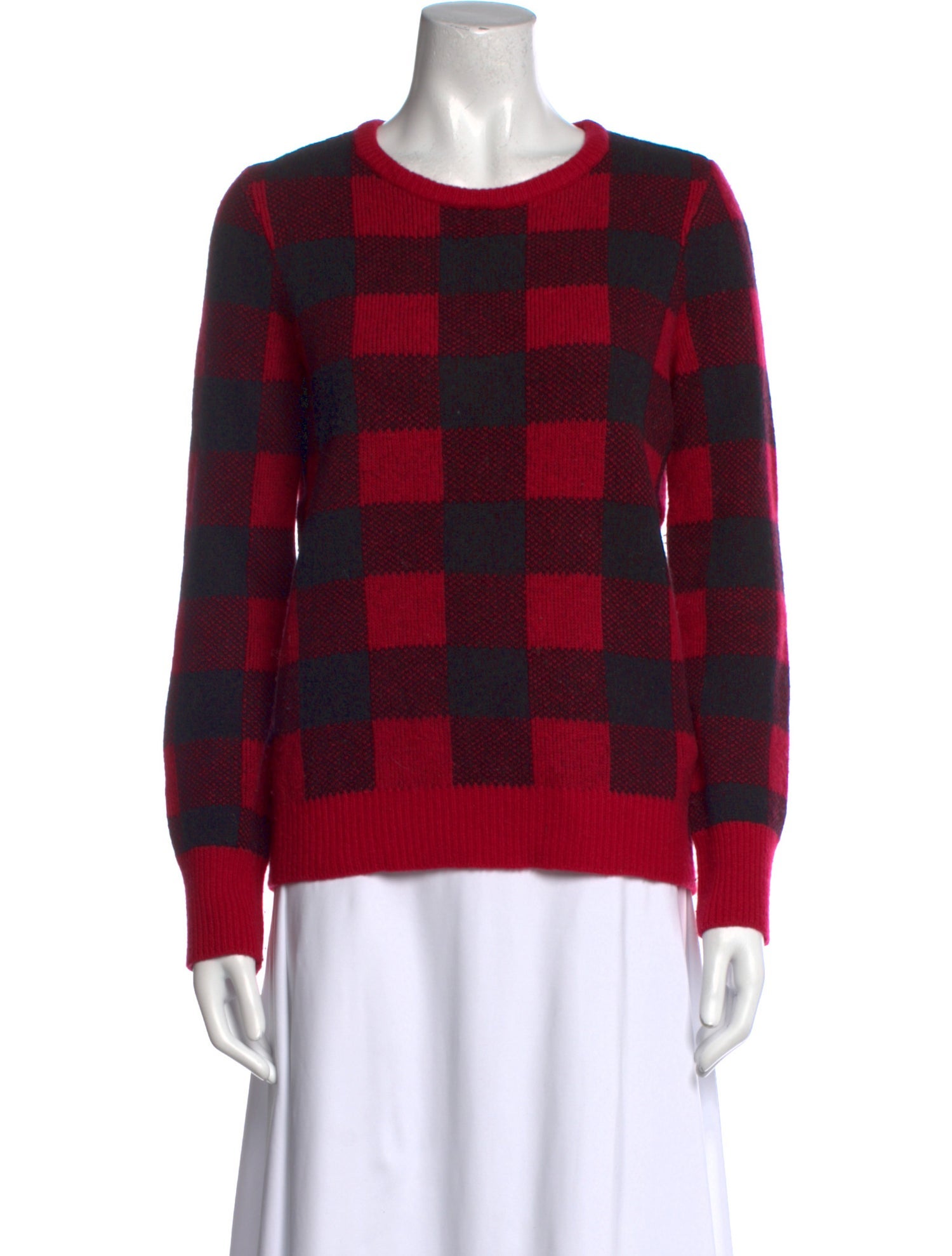 Equipment Wool Plaid Print Sweater