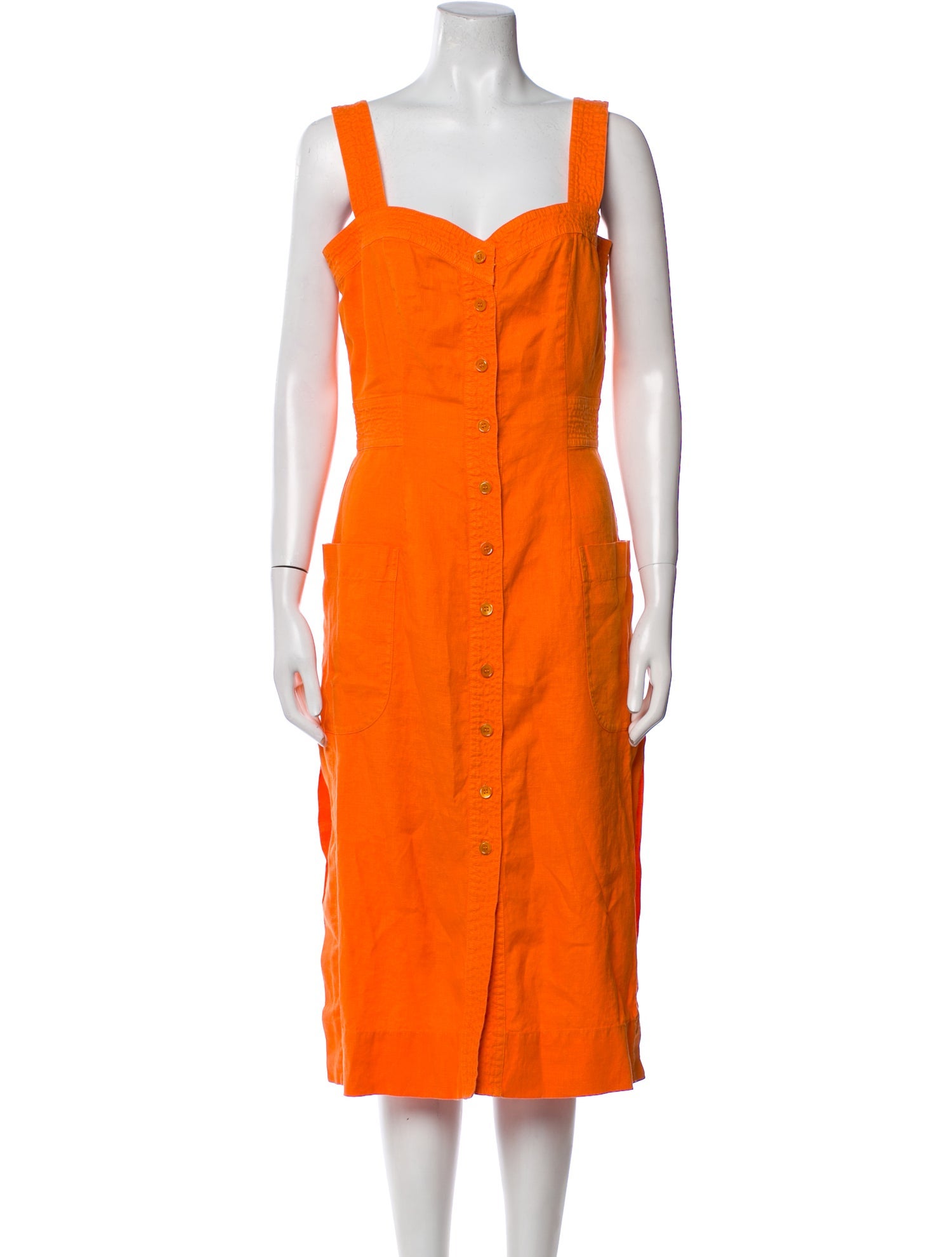 Equipment Linen Midi Length Dress